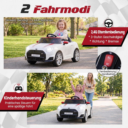 12V Kids Electric Car with Remote, LED Lights, Soft Start