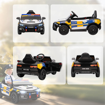 12V Kids Electric Police Car with Remote, Siren, Lights