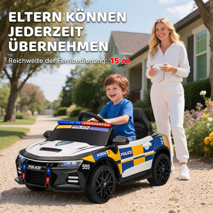 12V Kids Electric Police Car with Remote, Siren, Lights