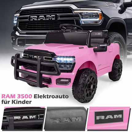 12V Kids Electric Ride-On Car, Pink, with Remote Control