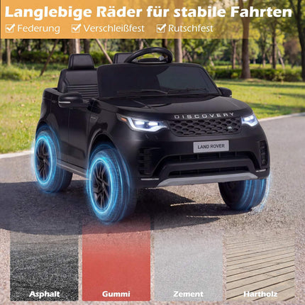 12V Kids Electric Ride On Car, Remote, LED, Music, Black