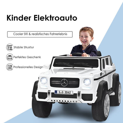 12V Kids Ride-On Car with Remote, Music, LED Lights