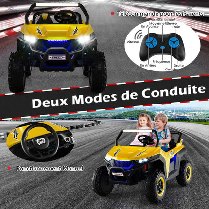 12V Kids Ride-On Truck, 2-Seater, Remote, Suspension