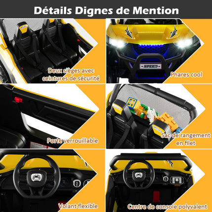 12V Kids Ride-On Truck, 2-Seater, Remote, Suspension