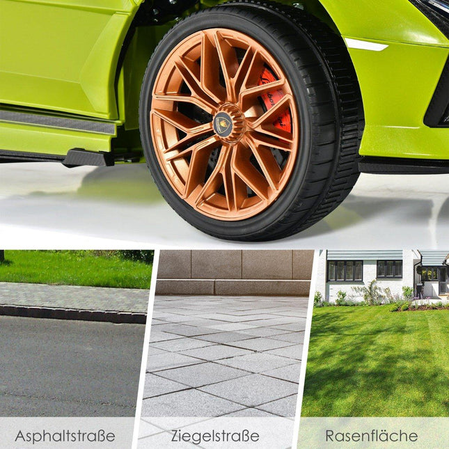 12V Lamborghini children's electric car with 2.4G remote control children's car 3-5km/h with MP3 green