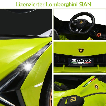 12V Lamborghini children's electric car with 2.4G remote control children's car 3-5km/h with MP3 green
