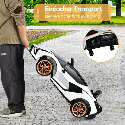 12V Lamborghini children's electric car with 2.4G remote control children's car 3-5km/h with MP3 white