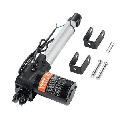 12V Linear Actuator, 6 In Stroke, 6000N, IP44