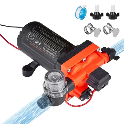 12V RV Water Pump, 5 GPM Diaphragm, 70 PSI Auto Switch