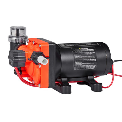 12V RV Water Pump, 6 GPM, 70 PSI, Self-Priming