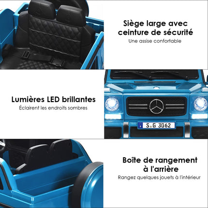 12V Ride-On Car With Remote Control, Suspension, Blue