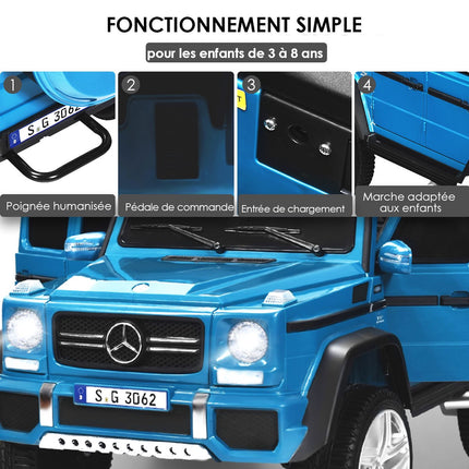12V Ride-On Car With Remote Control, Suspension, Blue