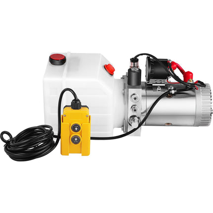 12V Single-Acting Hydraulic Power Unit, 4-Qt Tank, 15Ft Remote