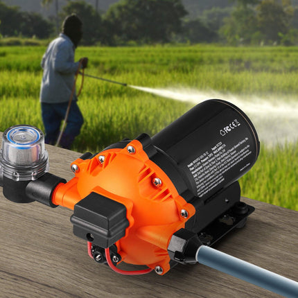 12V Water Diaphragm Pump, 5.5 GPM, 70 PSI, 1/2 MNPT