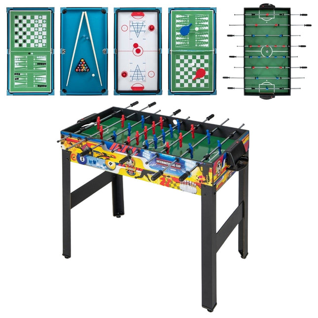 12-in-1 Multi-Game Table: Foosball, Air Hockey, Billiards
