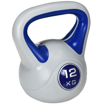 12 kg Blue Kettlebell for strength training and fitness