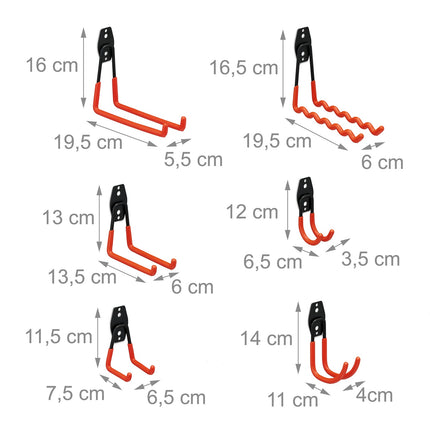 12-piece set of wall hooks