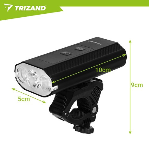 Zestaw oświetlenia rowerowego LED 1300 lm, USB-C, wodoodporność IP65