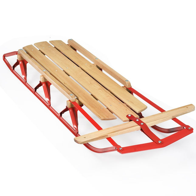 137 cm sledge Davos toboggan wood & metal 150 kg loadable for children and adults