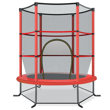 Ø140cm garden trampoline with safety net trampoline can hold up to 135KG for children aged 3 and over red