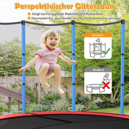 Ø140cm garden trampoline with safety net trampoline can hold up to 135 kg for children aged 3 and over, navy blue
