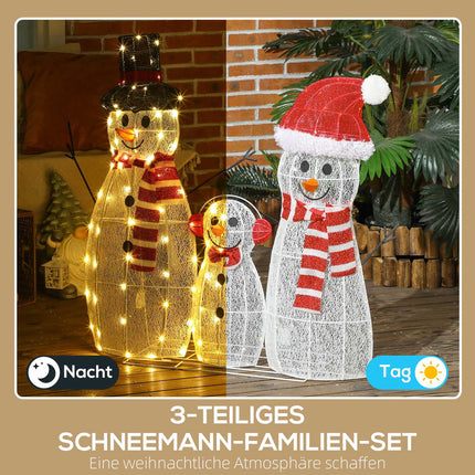 LED Snowman Christmas decoration, warm white, indoor/outdoor