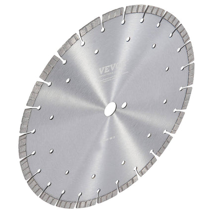 14-Inch Diamond Saw Blade, Wet Dry, 12mm Segment, 1-Inch Arbor