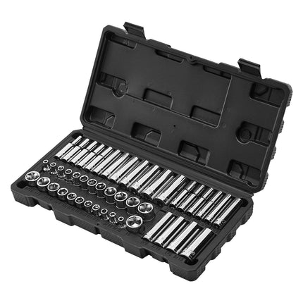 1/4-Inch Drive Socket Set, 46-Piece SAE Metric, Case