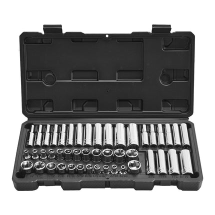 1/4-Inch Drive Socket Set, 46-Piece SAE Metric, Case