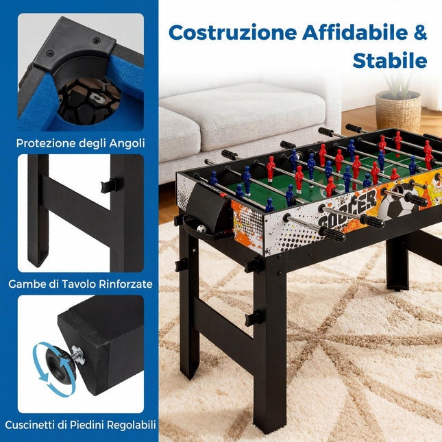 14-in-1 multifunctionele tafelset met accessoires, zwart