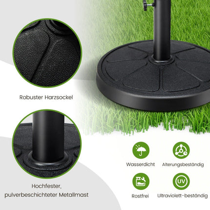 14 kg heavy umbrella stand with 45 cm diameter for umbrella poles of φ38/48 mm