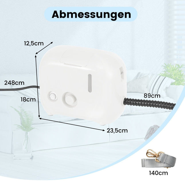 1500W Handheld Steam Cleaner, 3 Bar Pressure, 1L Tank
