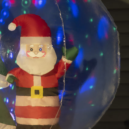 Inflatable Christmas decoration, 150 cm, Santa & tree, LED 정립