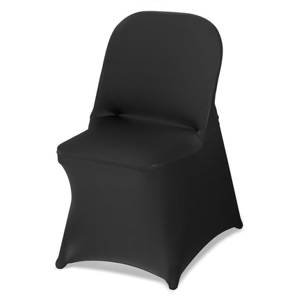 150-Pack Black Stretch Chair Covers, Polyester Spandex