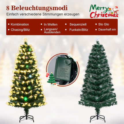 150 cm Artificial Christmas Tree with Lights & Star Top