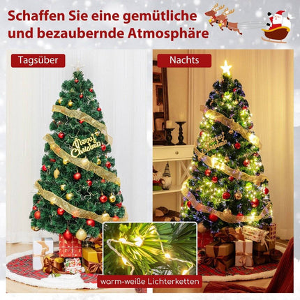 150 cm artificial fiberglass Christmas tree with lighting
