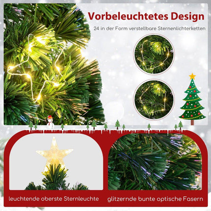 150 cm artificial fiberglass Christmas tree with lighting