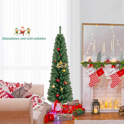 150cm pencil Christmas tree artificial Christmas tree with 295 green branch tips