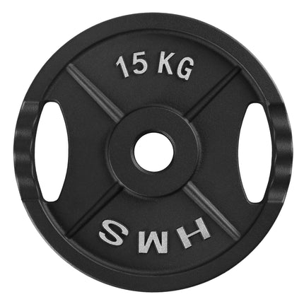 15 Kg Black Olympic Weight Plate with Handles