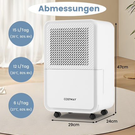 15L Home Dehumidifier – 4 Modes, 24-Hour Timer, Quiet Operation
