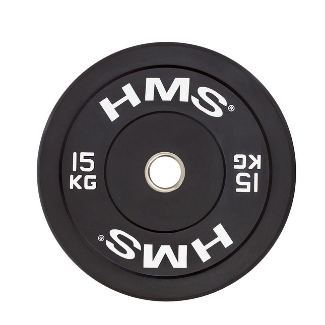 15 kg zwarte Olympische bumperplaat