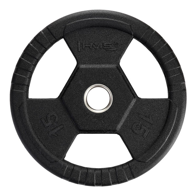 15 kg zwarte Olympische gewichtsschijf