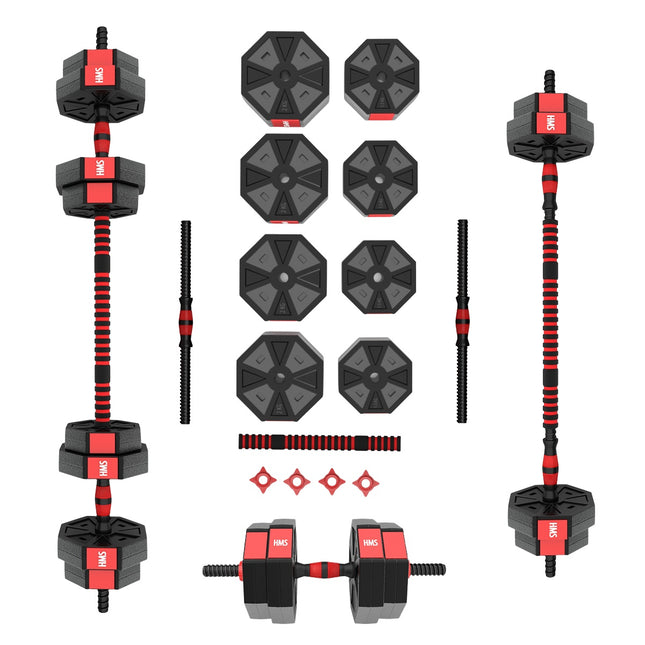 15 kg samengestelde halter- en halterset