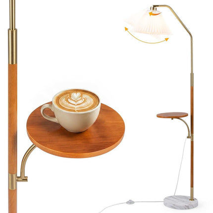 160 cm Floor Lamp with Shelf and Adjustable Head