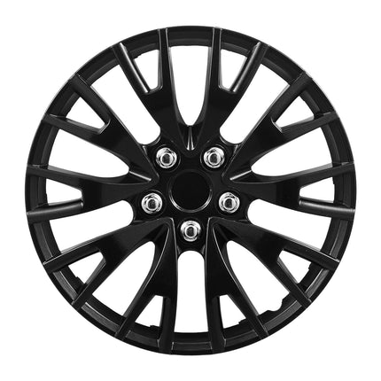 16-Inch Hubcaps Set of 4, Snap-On 20-Spoke Gloss Black