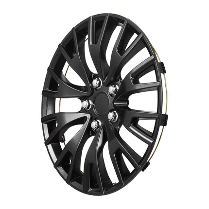16-Inch Hubcaps Set of 4, Snap-On 20-Spoke Gloss Black