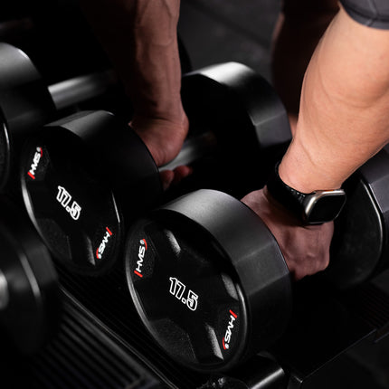 17.5 KG Polyurethane Dumbbell – Durable Fitness Equipment