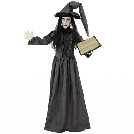 180 cm Animated Halloween Witch with LED Eyes & Sound