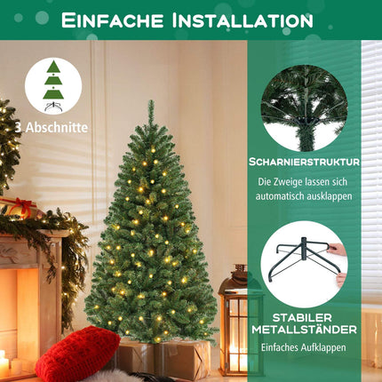 180cm Artificial Christmas Tree, 200 LEDs, 568 Branch Tips