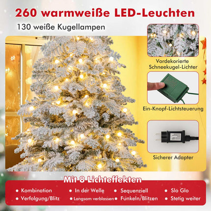 180 cm Artificial Christmas Tree with LED Lights